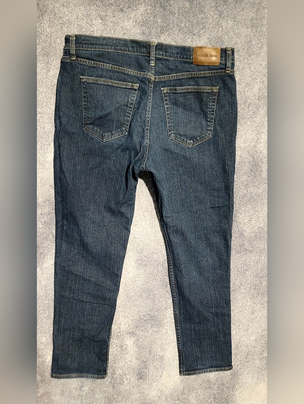 Michael Kors Grant Classic Fit Dark Denim Blue Jeans Men's Size 36x30